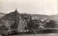 CPSM Le Puy Le rocehr Saint Michel Notre Dame de France et la cathedrale