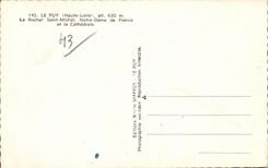 CPSM Puy Le rocehr Saint Michel Notre Dame de France and the cathedral