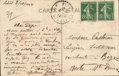 Dirtied CPA of Salat the old church dominating the city