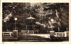 CPA Barbazan Thermal Le bandstand in the park