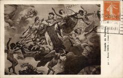 CPA Paris coupole du Pantheon Baron Gros Louis XVIII