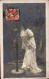 CPA Salon 1904 Richter Femme Perroquet