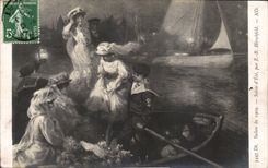 CPA Salon de 1909 Soiree d'ete par Hirschfeld