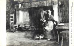 CPA Fantasy Living room of 1905 Towards the setting one by Manceaux