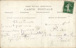 CPA Fantasy Living room 1909 Interior Seiquier of auverge Year donkey