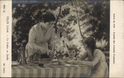 CPA Fantaisie Felix Le houter au jardin Salon de 1920