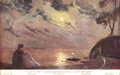 CPA Fantaisie Salons de Paris Albert MAtignon Nocturne