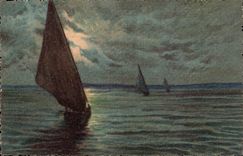 CPA Fantaisie Paysage de marine