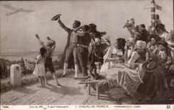 CPA Fantaisie Salon 1912 Bettannier L'oiseau de France Alsace lorraine 