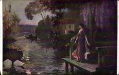 CPA Fantaisie Salons de Paris Hippolyte Lucas L'heure exquise 