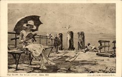 CPA Fantaisie Olga Slom Sur le lac leman Salon 1931 Chantereau