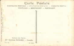 CPA Fantaisie Salons de Paris Hortense Richard Graziella