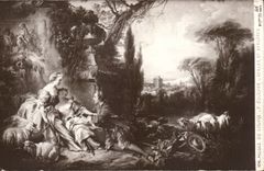 CPA Fantaisie Paris Musee du Louvre Boucher Berger et bergeres