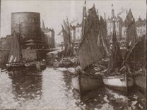 CPA Fantaisie Paris Salon de 1912 Charpentier Coin du port de la Rochelle