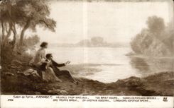 CPA Fantaisie Paris Salon Renault Heures trop breves 