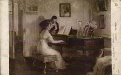 CPA Fantaisie Paris Salon Gelhay Prelude Piano