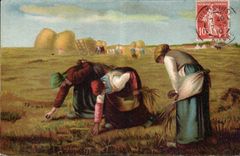 CPA Fantaisie Millet les glaneuses 