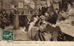 Musica 1910 del truchet de la sala de estar de la fantasia de CPA