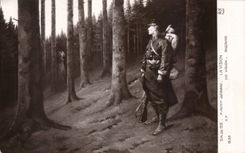 CPA Fantaisie Salon 1912 Petit Gerard La vision Militaria poilu