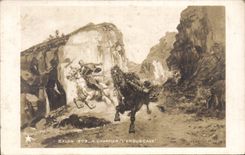 CPA Fantaisie Salon 1909 Chartier L'embuscade Militaria 