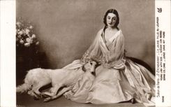 CPA Fantaisie Salon de Paris Etcheverry La jeune fille au levrier