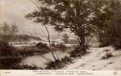 CPA Fantaisie Salon de paris Rigolot Effet de neige