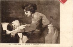CPA Fantaisie Salon 1908 Lauriol Jeune mere