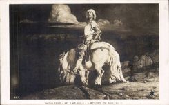 CPA Fantaisie Salon 1910 Lapara Regard en arriere Cheval Horse