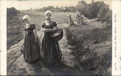 CPA Fantaisie Sur la route par Henri Alberti 