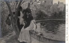CPA Fantaisie Salon 1909 Sur le bord Ribera