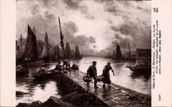 CPA Fantaisie Salon de Paris Maroniez Apres la pluie