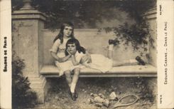 CPA Fantaisie Salons de Paris Edouard Cabane Dans le parc Enfants