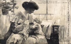 CPA Fantaisie Salons de Paris Premier sourire Everart