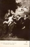 CPA Fantaisie Paris Musee du Louvre Van Dyck La vierge aux donateurs