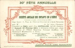 CPA Sassenage the large cascade With the back: Annual festival Places town hall Paris February 1911 Little running