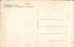 CPA Souillac Le rocher et le chateau de Belcastel