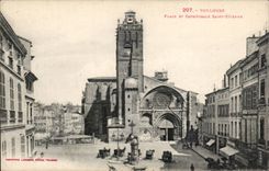 Toulouse - Place et Cathedrale Saint Etienne - CPA 