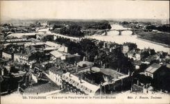 Toulouse - Vue sur la Poudrerie et le Pont St Michel - CPA 
