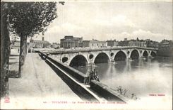 Toulouse - Le Pont Neuf pris du Cours Dillon - CPA 