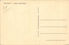 Toulouse - Eglise Saint Etienne - CPA 