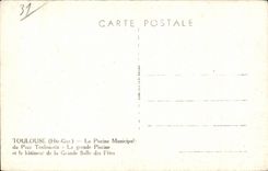 CPA Toulouse La piscine municipale du parc toulousain La grande piscine et le batiment de la grande salle des fetes