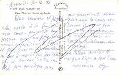 Dax - Place Thiers et Statue de Bords - CPA 