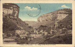 CPA Grotte de Baume Le village et les portes de Gibea