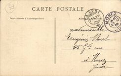 CPA Road of Morez to Russet-red the throats of the Road metal and Pare it