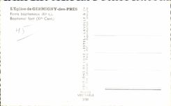 CPSM the church of Germigny of Close Baptismal font