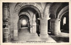 Saint Benoit on the Loire - Interior of the Crypt - CPA