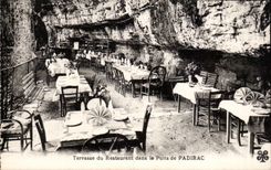 Padirac - Terrace of the Restaurant in the Well - CPA