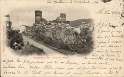 Saint Etienne - Surroundings - Ruins of the Castle - Rochetaillee Cart has hay - CPA
