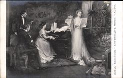 Arts - Peinture - Salon 1909 - Soiree Intime par L Madrasi - CPA 