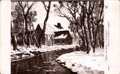 CPA Fantaisie Salons de Paris Eschbach Vieille ferme Neige 